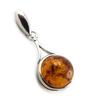 [N2195] - Silver Pendant 'Inspiration' Amber (rhodium-plated) - 26x13 Mm