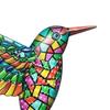 Iron Colorful Hummingbird Wall Decoration Home Office Living Room Bathroom Indoor Outdoor Metal Wall Art Hanging Bird Ornament Pendant