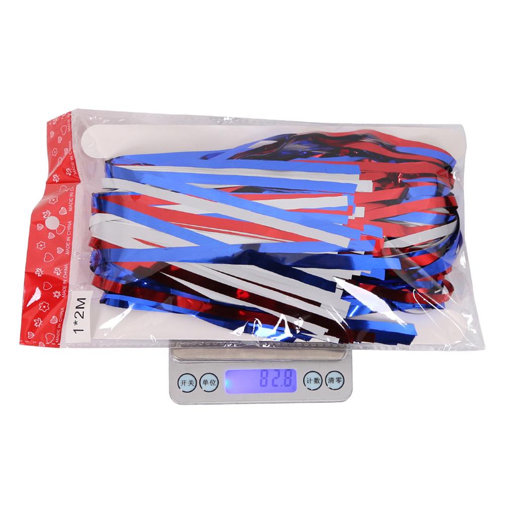 Red And Blue Holiday Party Decoration, Background Wall Arrangement, Rain Silk Curtains