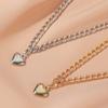 Accessories Punk Style Thick Chain Clavicle Chain Simple Love Necklace Trend Personality Peach Heart Pendant Fashion Lady Necklace
