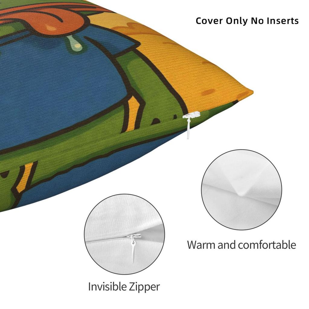 Sad P-Pepe Frog Meme Pillow Case Vintage Pillow Cover Soft Custom Diy Cushion Cover Pillowcases For Living Room Chair