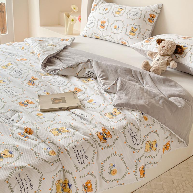 Summer Cool Comforter Quilt Super Soft Lightweight Blanket Smooth Air Condition Quilt Bedspread King Size Couple Bed Duvets