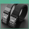 Fashionable Alloy Buckle Men Nylon Woven Waist Belt For Students And Casual Wear