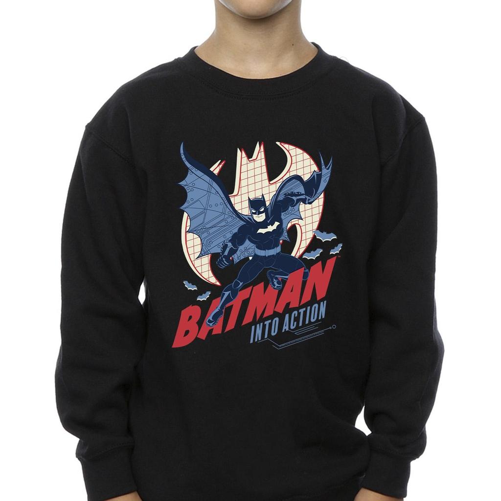 DC Comics Boys Batman Into Action Sweatshirt
