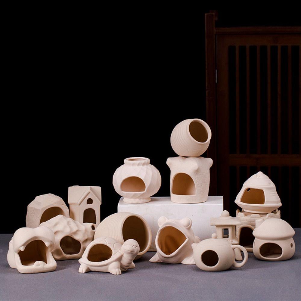 Ceramic Aquarium Shrimp Hideaway Multi-style Decorative Fish Hiding Shelter Creativity Multifunctional