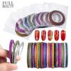 10 Rolls Matte Striping Tape Line Nail Art Tips Design Decoration Sticker Decals Multicolor