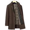 Men's Woolen Coat Business Casual Scarf Collar Removable Down Liner Double-sided Woolen Coat Jacket