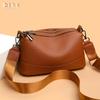 Genuine Leather Crossbody Women's Bag Cowhide Shoulder Bag Simple Crossbody Bag for Women