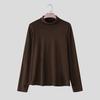 INCERUN Spring Autumn Men Solid Color High Collar Long Sleeve Fitted Tops Undershirts