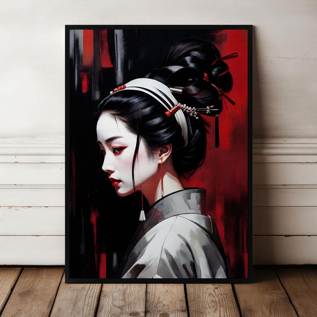 Плакат японские портреты в раме