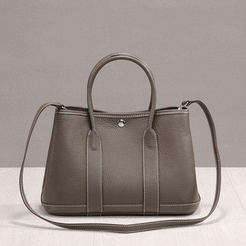 Корейская женская сумка на плечо из коровьей кожи Lychee Grain 2023 года - простой европейский стиль