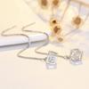 Thin-hole Three-dimensional Magic Cube Ear Cable for Women Niche Design Zircon Tassel Earrings