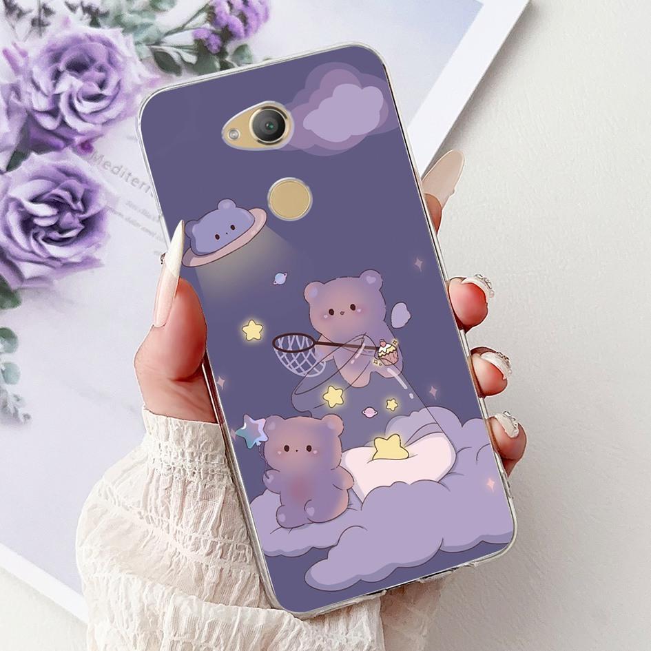 For Sony Xperia XA2 Case H3113 H3123 H3313 Cover Fashion Art Flower Painted Soft TPU Bumper on Sony Xperia XA2 Ultra H3213 Shell