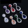 E0229 Temperament Women'S Earrings, Water Drop Zircon Earrings, Micro-Setting Process, Multi-Color Optional