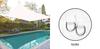 Shade sail, waterproof nylon, 3x5 m, white