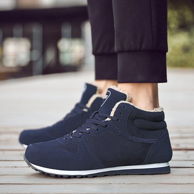 Зимние теплые плюшевые ботильоны унисекс, мужские повседневные туфли-оксфорды, мужские высокие кроссовки, женские высокие кеды в стиле вестерн, легкая обувь