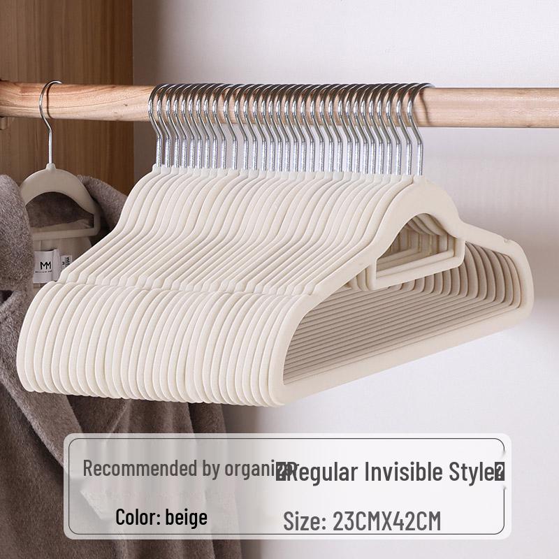 Ultra-Thin Non-Slip Flocked Clothes Hanger for Adults