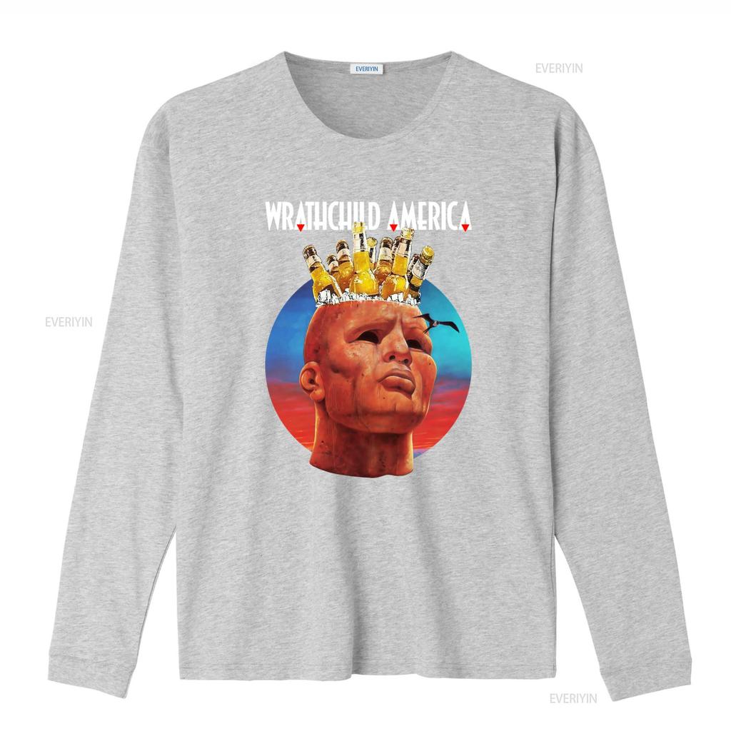Wrathchild America Tour T Shirt I Aint Drunk Im Just Drinkin Print Mens vintage Washed homme streetwear Stretched