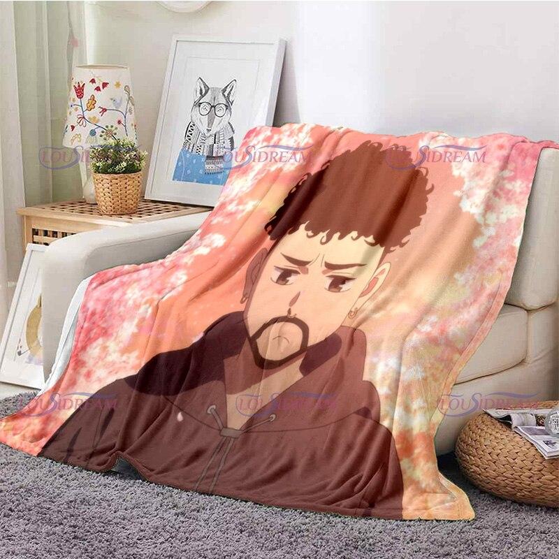 Одеяло с рисунком Bad Bunny, фланелевые одеяла, теплые плюшевые флисовые одеяла в стиле поп-латиноамериканской музыки для взрослых, диванное постельное белье, всесезонное