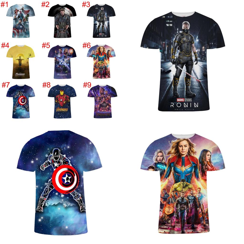 Avengers 4 Endgame T-shirt Superhero 3d Short Sleeve Stylish Casual Tee Top