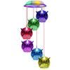 Owl Solar Wind Chime Light Waterproof Color Changing Outdoor Solar Garden Decorative Lights for