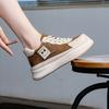 Кроссовки Plate Shoes Толстая подошва Средний верх Повседневные одинарные туфли Кроссовки на плоском каблуке Женские