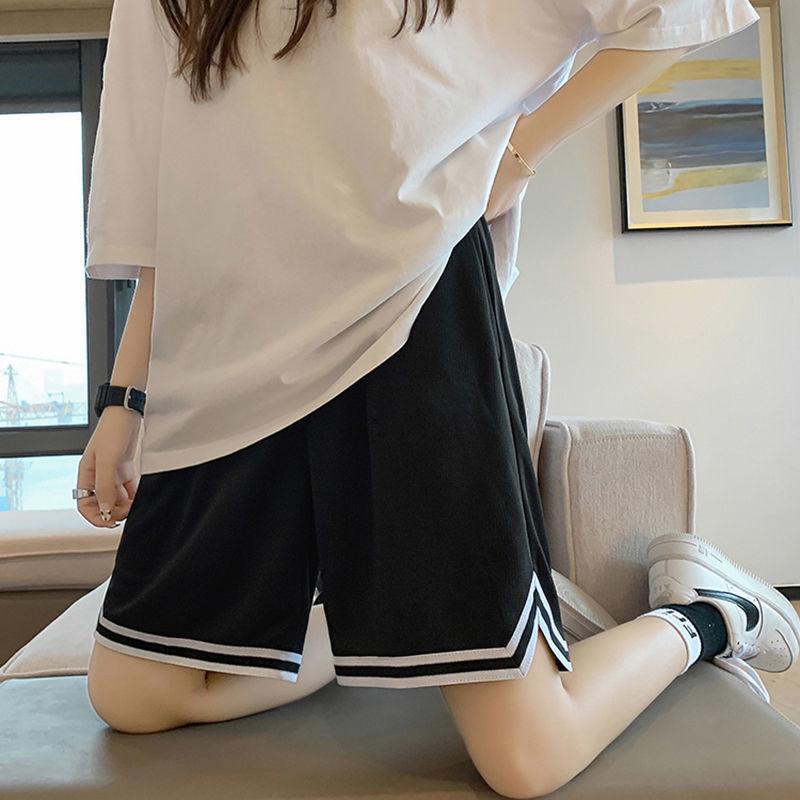 Унисекс летние быстросохнущие баскетбольные шорты большого размера - свободный крой, спортивные брюки Ice Silk для студентов