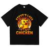 Смешная футболка с игрой про курицу, горячая мода, женская, эстетика Харадзюку, винтажная графическая футболка, унисекс, мультяшная, повседневная, хлопковая футболка