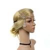 European and American alloy fringed water drill with bride pearl headband banquet elastic band hair accessories
