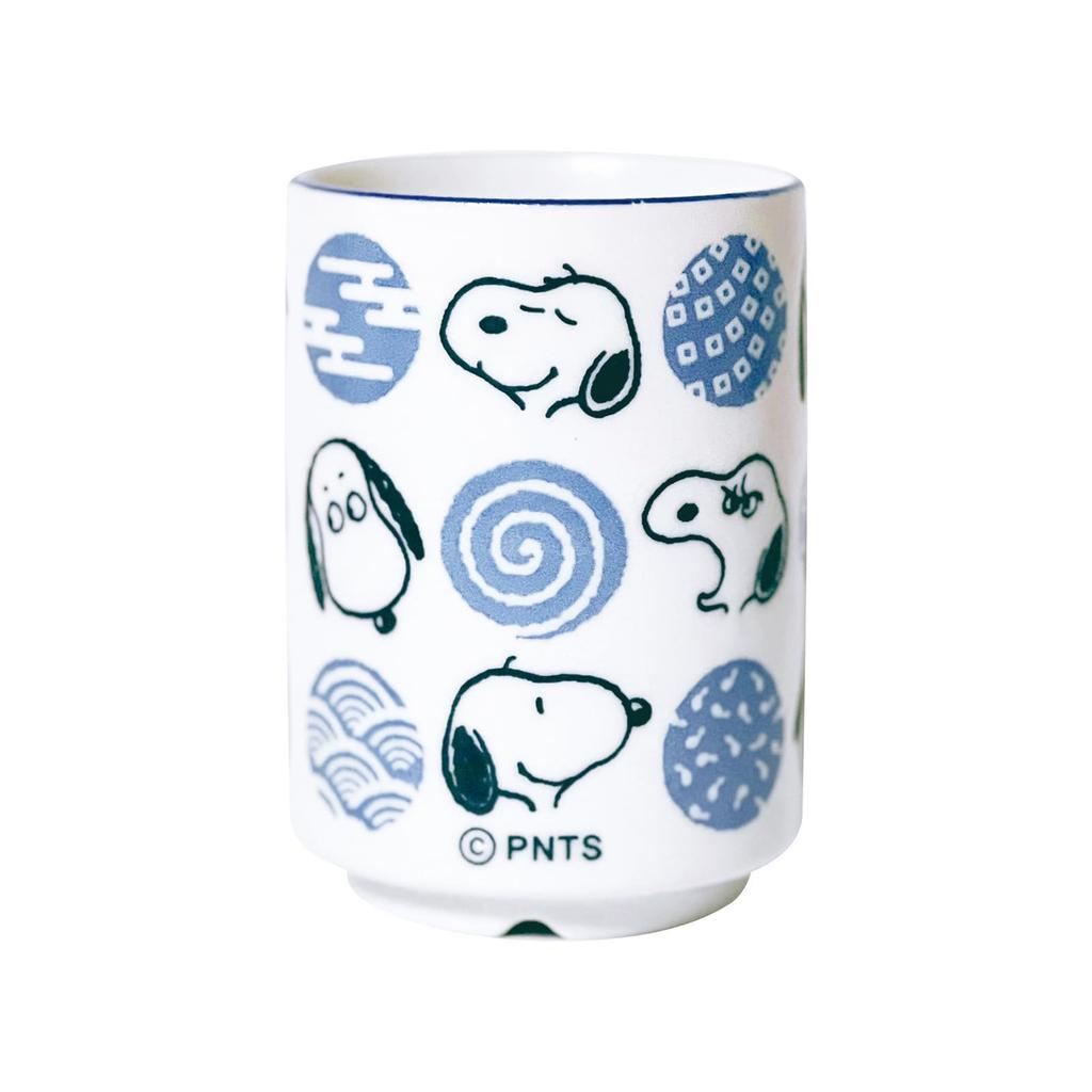 PEANUTS Snoopy Approximately Microwave and Dishwasher Japanese Made In Product Number 631101 Teacup, 270ml, Safe, Pattern, Blue, Japan,