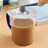 Food Grade Silicone Cup Lid Spoon Rest Household Sealed Leak-Proof Tea Coffee Mug Cup Cover Cute Drinking Accessories
