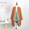 Split Double-Sided Imitation Cashmere Shawl Cape Simple And Elegant Shawl Women'S Fashion Warm Shawl