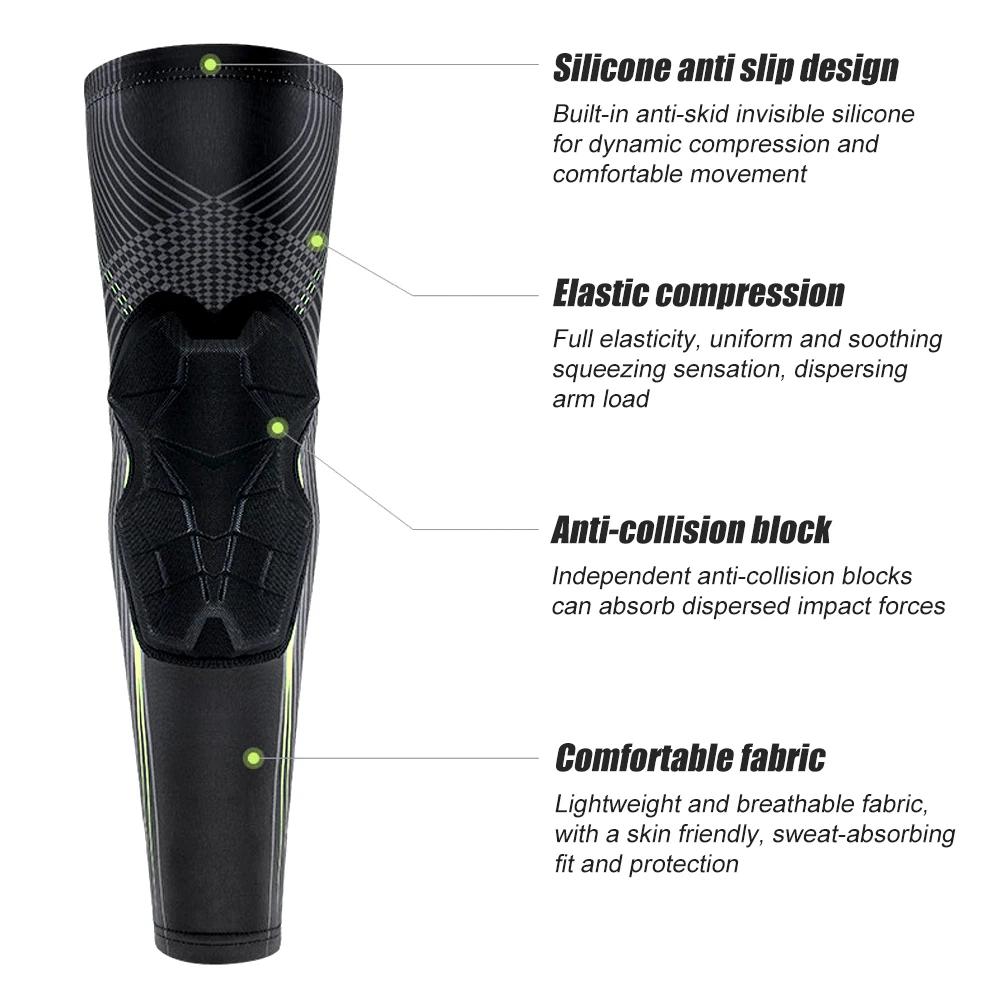 1 шт. Набор защитных наколенников для взрослых велосипедных наколенников и наколенников для голени, защита от скольжения для внедорожных горных велосипедов