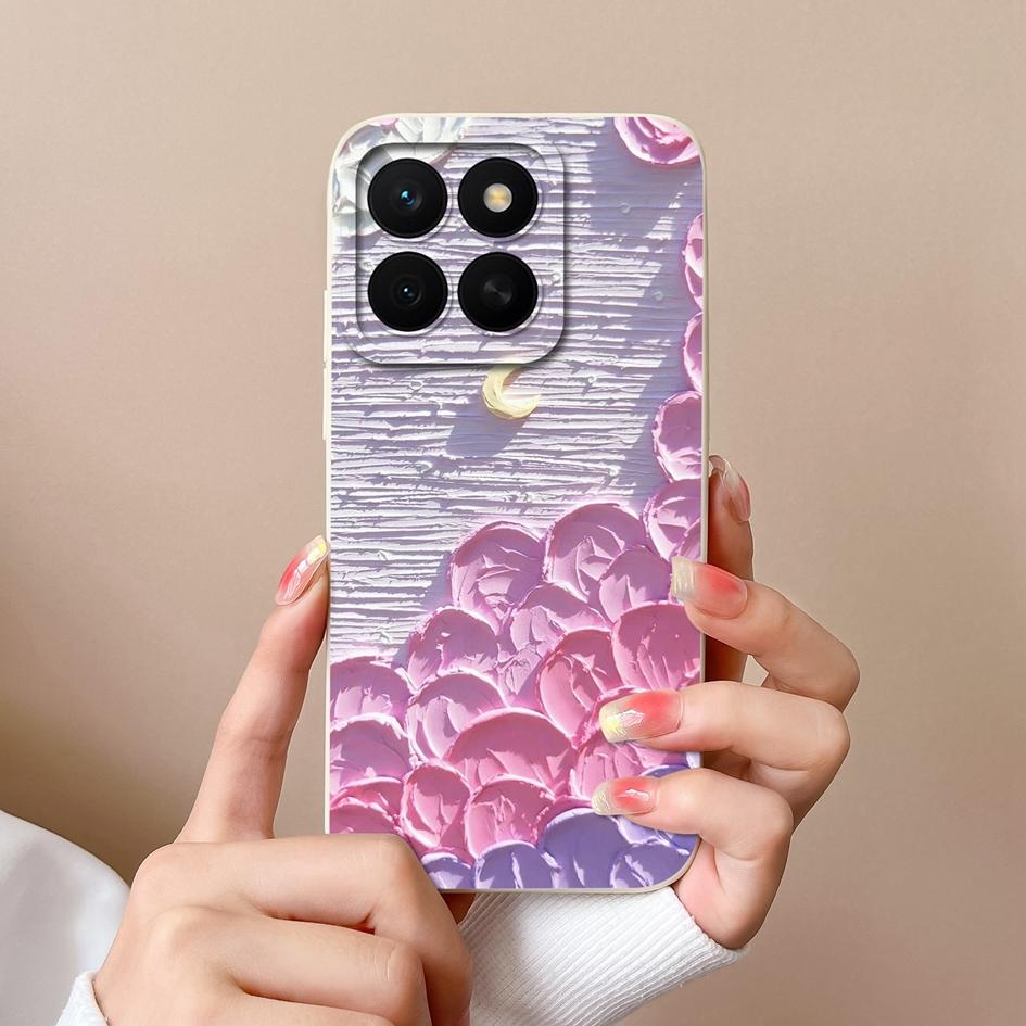 Чехол для Huawei Honor X8c 7S 10i 20 20e 30 30S 50 50SE 60SE 70 Lite Pro Plus симпатичный красочный цветочный жидкий силиконовый противоскользящий корпус для Huawei Shell