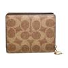 New COACH Coated Canvas Wallet Mini Women's Tan CW789-IMXHE