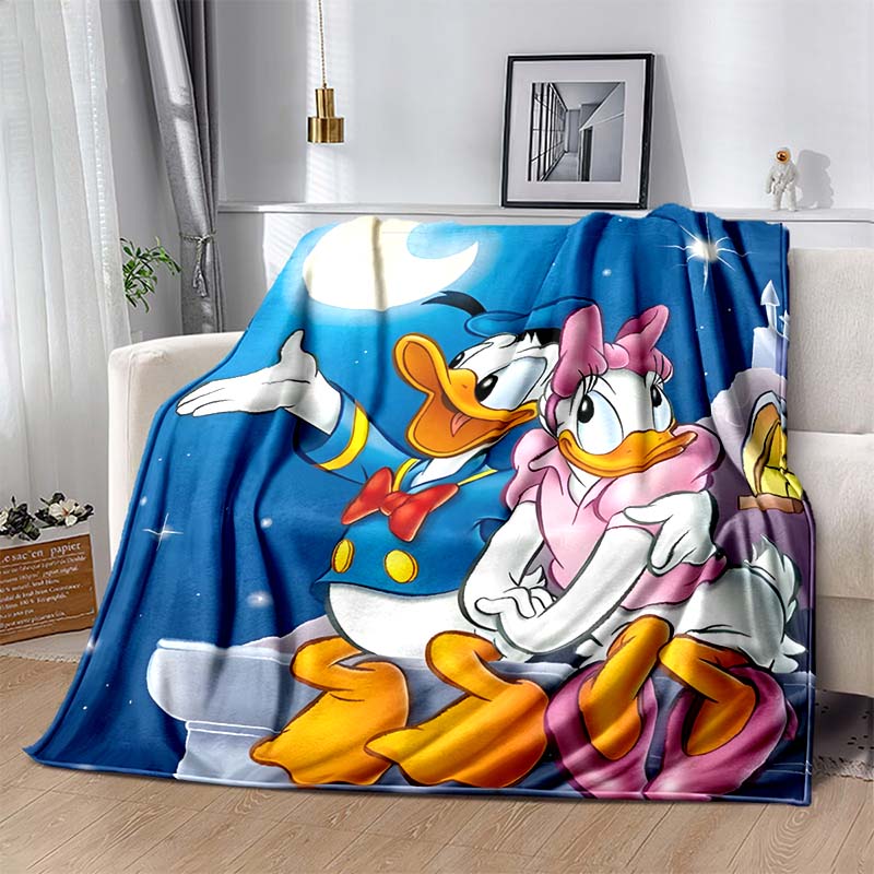 New Product! Donald Duck and Daisy Duck Custom Blanket Fluffy Kids and Adults Sofa Plush Bedspread Blanket for Sofa Bed Room