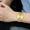 BUREI Men's Watch, Simple, Waterproof, Analog, Popular, Stylish Milanese Design with Mesh Strap and Gold Strap