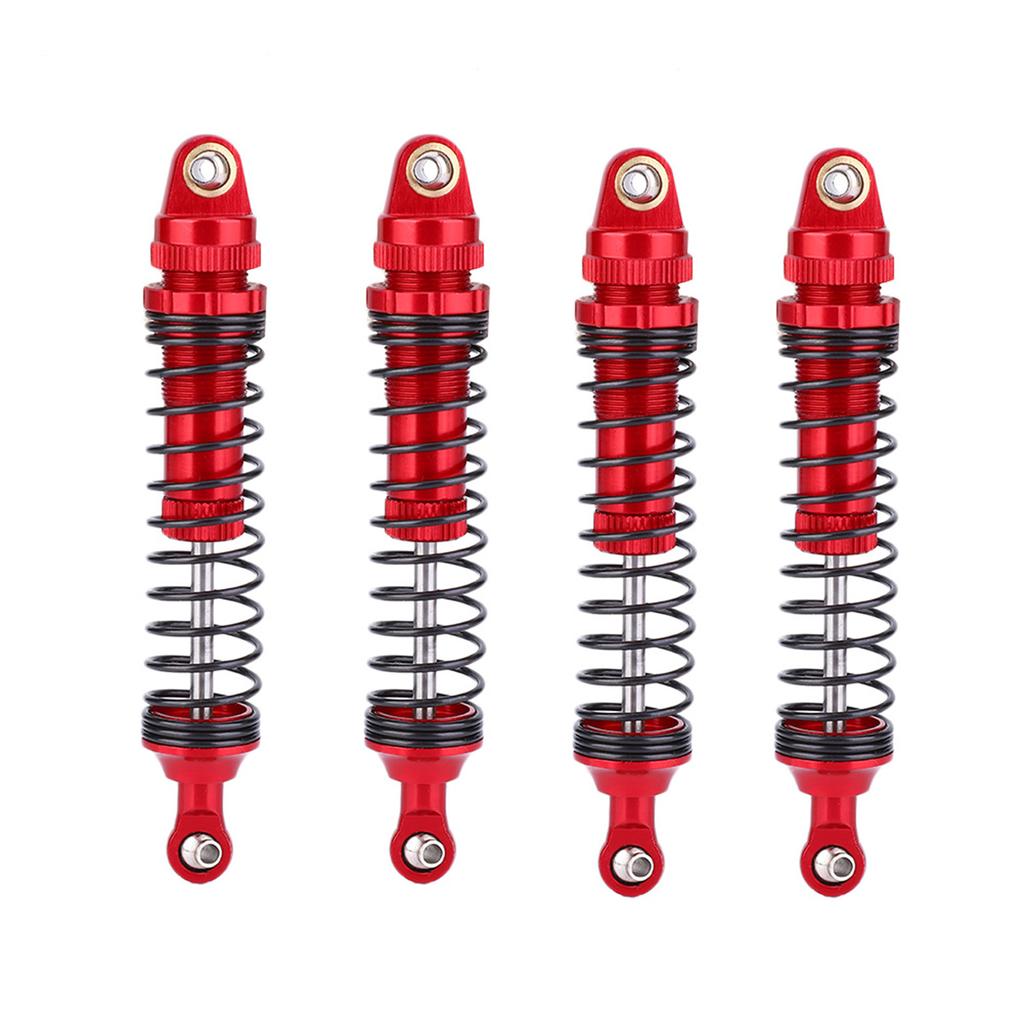 4pcs Aluminium Alloy Red RC Shock Absorber Accessory Fit for SCX10 D90 1 10 RC Crawler Car