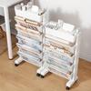 Bookshelf Shelf Movable Desk Side Bookshelf Floor Desk Small Cart Book Storage Shelf Office Study Supplies Storage Rack
