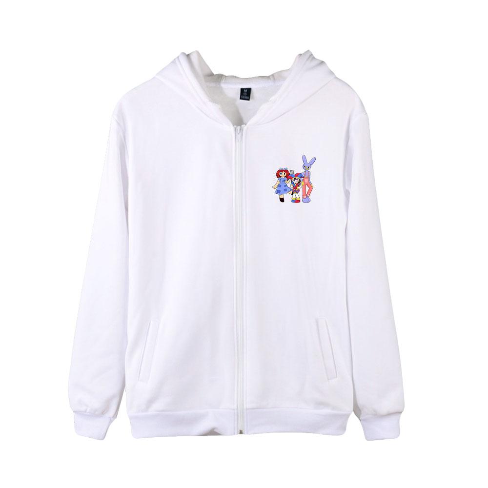 Модная женская и мужская толстовка с капюшоном The Amazing Digital Circus Anime Print Удобная толстовка с капюшоном высокого качества Осенняя мужская куртка с капюшоном Толстовка на молнии
