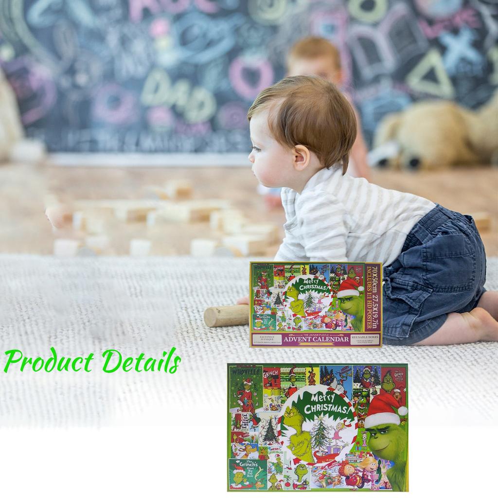 Advent Calendar, Christmas Puzzles For Kids And Adults, 24 Day Countdown Calendar For Boys And Girls, 24 Boxes Of 1000 Piece Christmas Puzzle