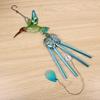 Stained Glass Wind Chime for Outside Handmade Dragonfly Hummingbird Metal Windchime for Outdoor Indoor Home Garden Patio Yard Window Decoration