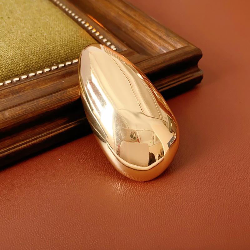 Геометрические Металлические Глянцевые Броши-Яичная скорлупа для Женщин Уникальные Изысканные Булавка-Корсаж для Костюма Вечерние Украшения Модный Аксессуар