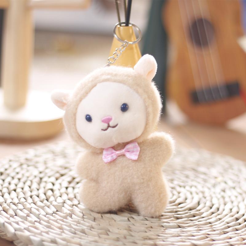 Adorably Soft Sheep Plush Keychain Fluffy Lamb Doll Bag And Key Charm