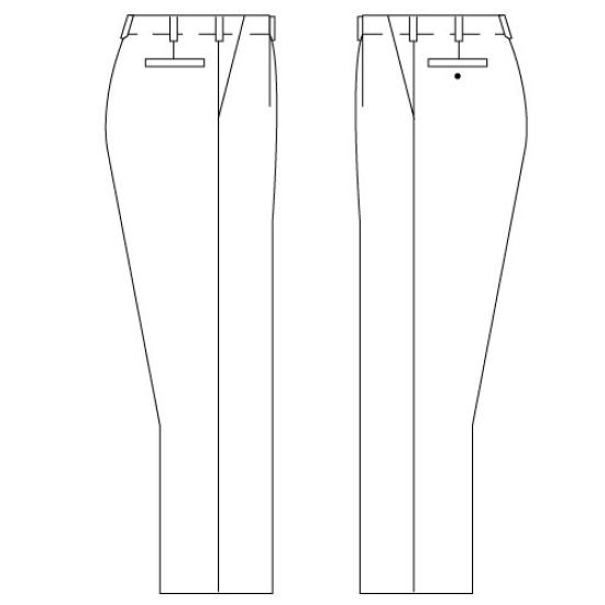 Work 82cm [Midori Anzen] Clothes, Slacks, 100% Cotton, Unisex, M6171, Bottom, Gray,