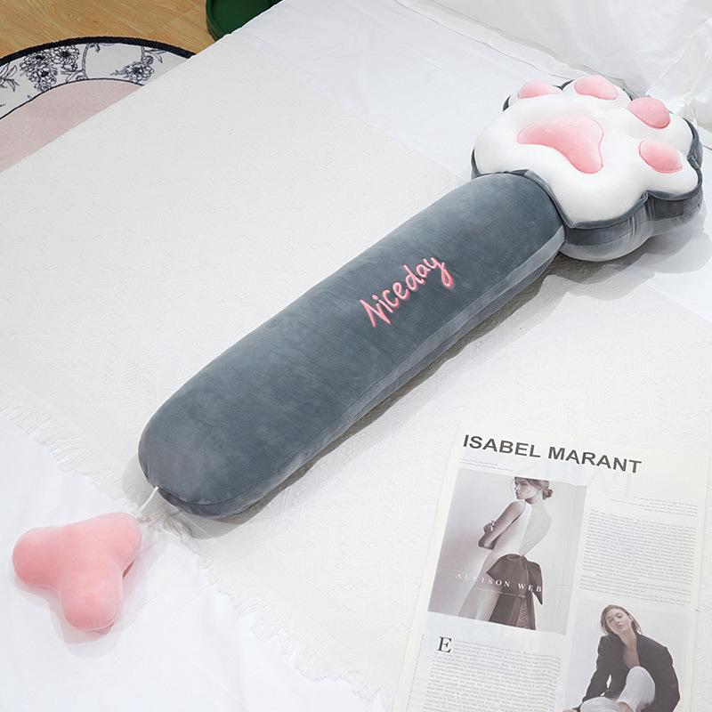 Мультяшная мягкая кошачья лапа, длинная подушка для метания, плюшевая игрушка, подушка для дома, дивана, подушка, тряпичная кукла для девочки, подарок на день рождения