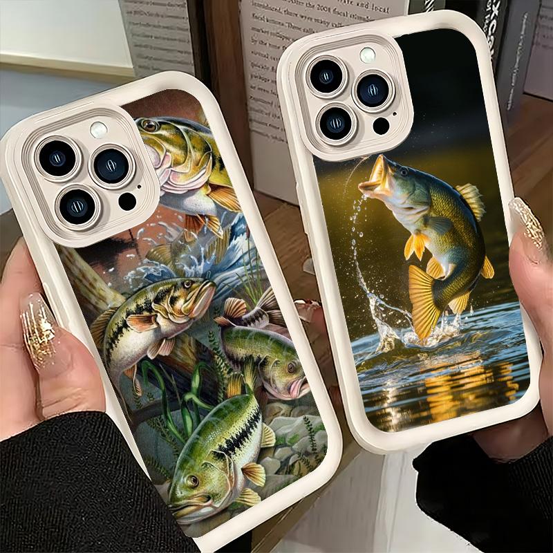 Чехол для телефона iPhone 17 Air 16E 15 16 Pro Max Удочка с карпом Чехол 14 Plus 13 12 Mini Мягкий силиконовый Fundas