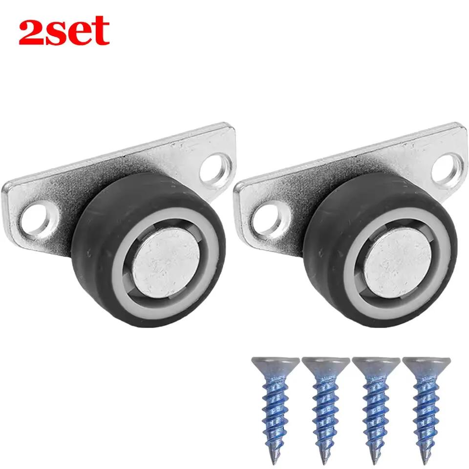8/1PCS Mini Side Mount Caster Wheels Silent Rubber Furniture Casters Directional Cartwheels For Trolley Drawer Kitchen Cabinets
