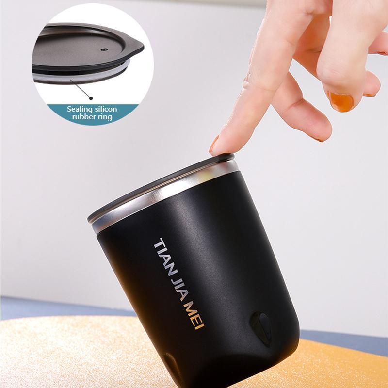 Термокружка, пивные чашки, 300 мл, термос из нержавеющей стали для чая, кофе, бутылка для воды с вакуумной изоляцией, герметичная посуда с крышками