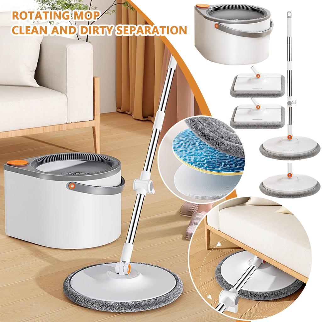 Уборка шваброй Отделение грязи Ленивая бытовая швабра Очистка одной шваброй Автоматическое вращение одного ведра